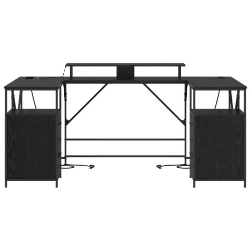  Asztal fiókkal tárolóval Fekete tölgy 182 x 101 x 87.5 cm Faanyag