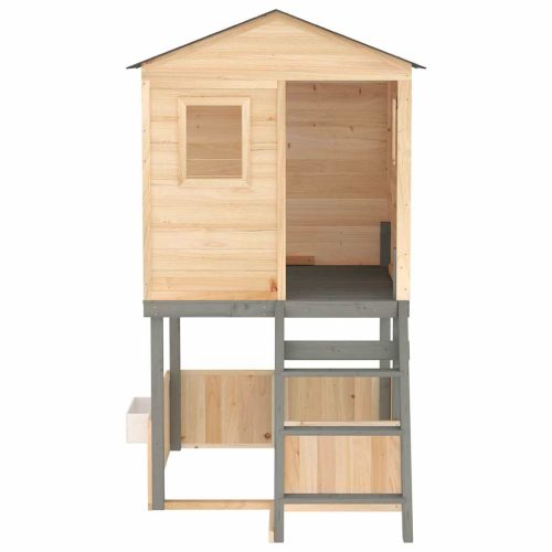  sötétszürke tömörfa fenyőfa kültéri játszószett