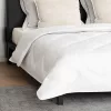 Takaró párnákkal Argyle párnával 3 pcs Fehér 240 x 220 cm Mikroszálas