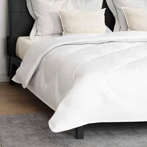 Takaró párnákkal Argyle párnával 3 pcs Fehér 240 x 260 cm Mikroszálas