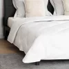 Takaró párnákkal Argyle párnával 3 pcs Fehér 200 x 200 cm Mikroszálas