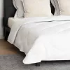 Takaró párnákkal Argyle párnával 3 pcs Fehér 260 x 220 cm Mikroszálas