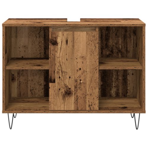  3 darabos Fürdőszoba Bútor Szett Régi Fa Műanyag Fa