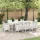  Kert Asztal Fehér 250x100x73 cm Poly Rattan