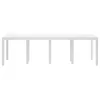  Kert Asztal Fehér 250x100x73 cm Poly Rattan