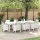  Fehér Kert Asztal 300x100x73 cm Poly Rattan