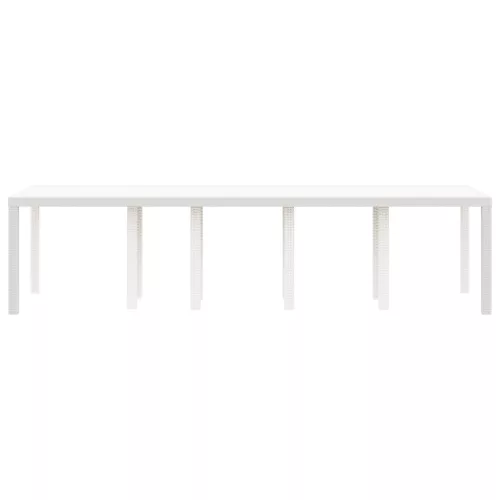  Fehér Kert Asztal 300x100x73 cm Poly Rattan