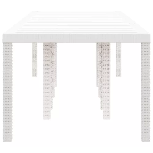  Fehér Kert Asztal 300x100x73 cm Poly Rattan
