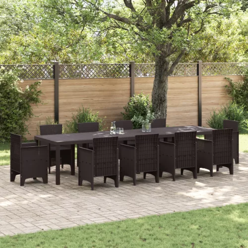  Kertasztal Barna 350x100x73 cm Poliratán