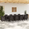  Kertasztal Barna 350x100x73 cm Poliratán