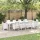  Kert Asztal Fehér 350x100x73 cm Poly Rattan