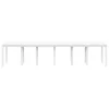  Kert Asztal Fehér 350x100x73 cm Poly Rattan
