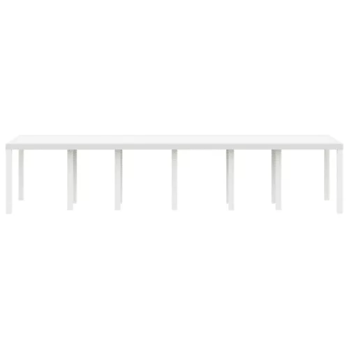  Kert Asztal Fehér 350x100x73 cm Poly Rattan