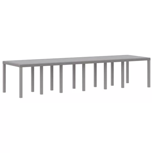  Kerti Asztal Világosszürke 350x100x73 cm Poly Rattan