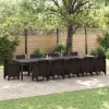  Kerti Asztal Barna 400x100x73 cm Poli Rattan