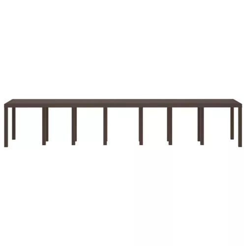  Kerti Asztal Barna 400x100x73 cm Poli Rattan