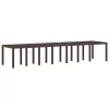  Kerti Asztal Barna 400x100x73 cm Poli Rattan