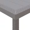  Kerti Asztal Világosszürke 400x100x73 cm Polyrattan
