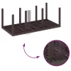  9 Részes Kerti Étkezőszett Párnákkal Barna Poly Rattan