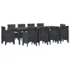  Kerti Étkezőgarnitúra 11 pcs Antracit 250 x 100 x 73 cm