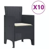  Kerti Étkezőgarnitúra 11 pcs Antracit 250 x 100 x 73 cm