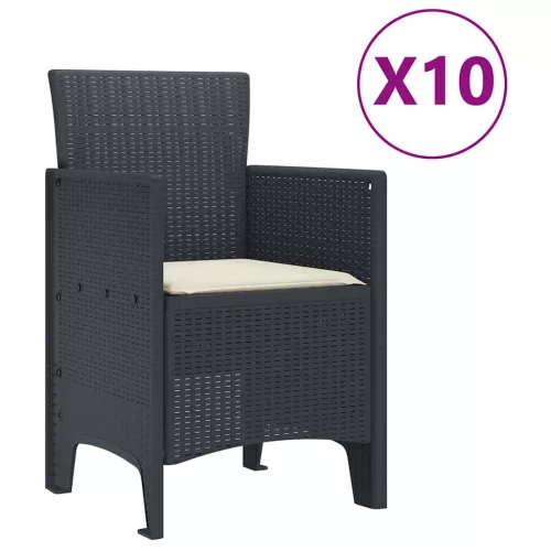  Kerti Étkezőgarnitúra 11 pcs Antracit 250 x 100 x 73 cm