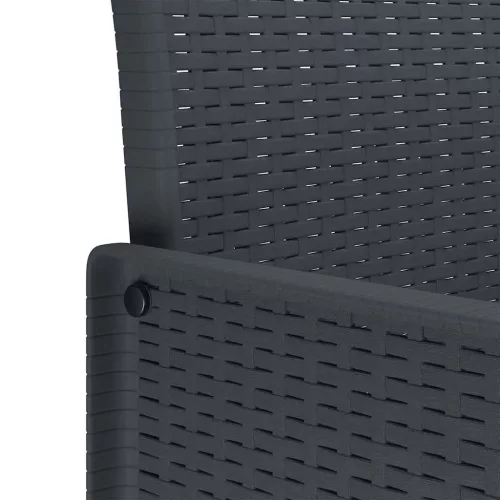  Kerti Étkezőgarnitúra 11 pcs Antracit 250 x 100 x 73 cm