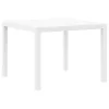  3 Részes Kerti Étkezőszett Fehér Poly Rattan