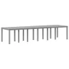  13 Darabos Kert Étkező Garnitúra Párnák Szükségével Világosszürke Polirattan