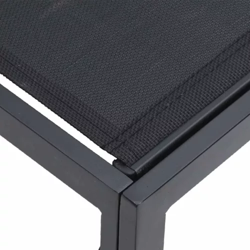  Kerti Kanapé Szett 3 pcs Fekete 70 x 70 x 32 cm Alumínium