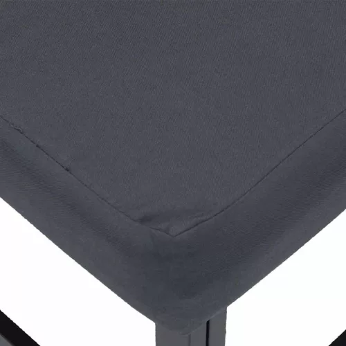  Kerti Kanapé Szett 3 pcs Fekete 70 x 70 x 32 cm Alumínium