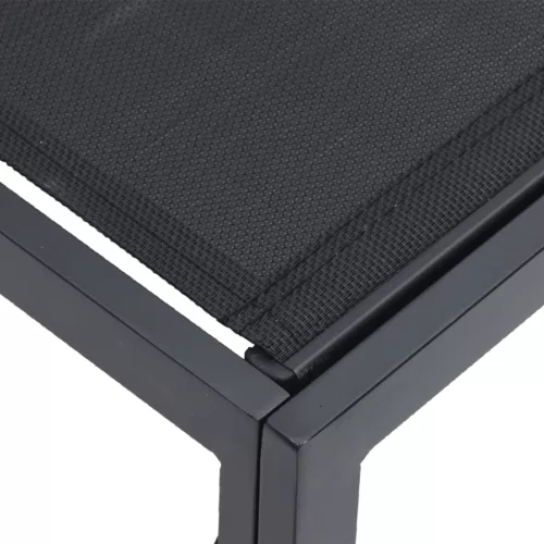  Kerti Kanapé Szett 5 pcs Fekete 213 x 71.5 x 71 cm Alumínium