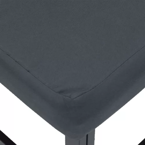  Kerti Kanapé Szett 5 pcs Fekete 213 x 71.5 x 71 cm Alumínium