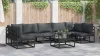  Kerti Kanapé Szett 7 pcs Fekete 353 x 141.5 x 71 cm Alumínium