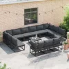  Kerti Kanapé Szett 13 pcs Fekete 423 x 211.5 x 71 cm Alumínium