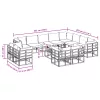  Kerti Kanapé Szett 13 pcs Fekete 70 x 70 x 32 cm Alumínium