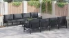  Kerti Kanapé Szett 9 pcs Antracitszürke 70 x 70.5 x 31.5 cm