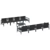  Kerti Kanapé Szett 9 pcs Antracitszürke 70 x 70.5 x 31.5 cm