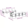  Kerti Kanapé Szett 9 pcs Antracitszürke 70 x 70.5 x 31.5 cm