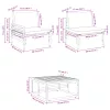  Kerti Kanapé Szett 9 pcs Antracitszürke 70 x 70.5 x 31.5 cm