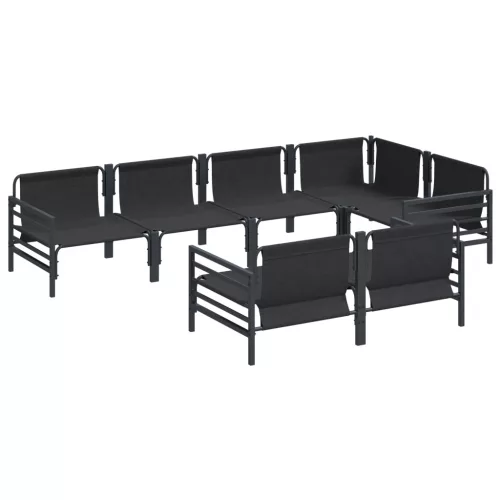  Kerti Kanapé Szett 7 pcs Antracitszürke 320 x 160 x 71 cm