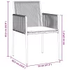  Kert étkező szett 5 pcs Fekete PE Rattan