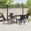  Kert étkező szett 5 pcs Fekete Porfestett acél