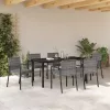  Kert étkező szett 7 pcs Szürke Porszórt acél