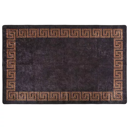  fekete és arany csúszásmentes mosható szőnyeg 80 x 150 cm
