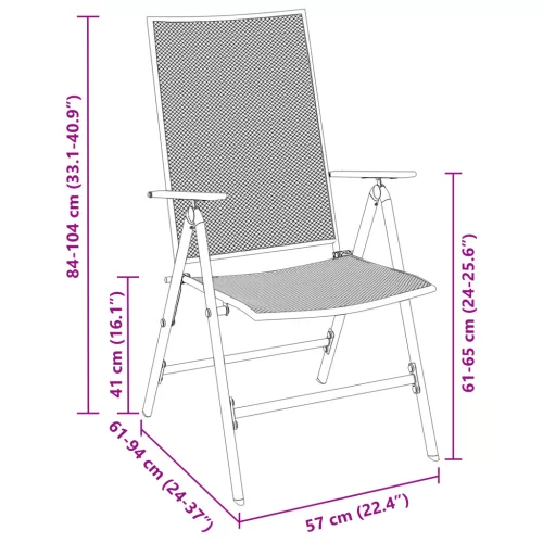  3 részes kert étkező szett antracit acél