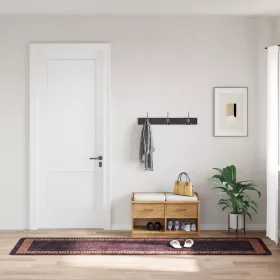    fekete és arany csúszásmentes mosható szőnyeg 80 x 300 cm