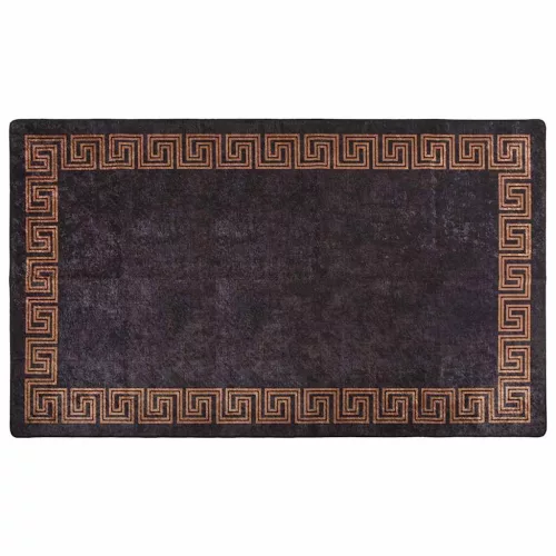  fekete és arany csúszásmentes mosható szőnyeg 190 x 300 cm
