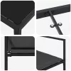  Kert étkező szett 5 pcs Fekete 140 x 70 x 73 cm
