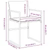  Kert étkező szett 5 pcs Fekete 160 x 80 x 73 cm